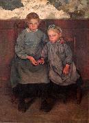 Leon Frederic Two Walloon Country Girls oil painting artist